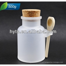 Frasco de sal de banho cosmético 500g pp
